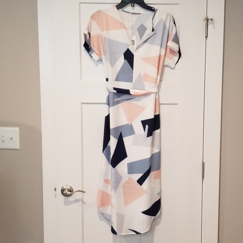 Ecowish - NEW - Casual Women's Belted Dress